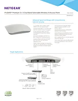 Netgear WNDAP620 – ProSAFE 3x3 Single Radio, Dual Band Wireless-N Access Point データシート