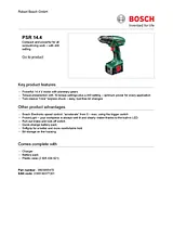 Bosch PSR 14.4 0603955470 ユーザーズマニュアル