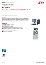 Fujitsu P2560 VFY:P2560PP101ES Техническая Спецификация