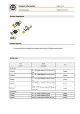 Lappkabel CE94611 Multimode Coupling For LWL Splice Box CE94611 Data Sheet