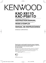 Kenwood excelon kac-x811d Справочник Пользователя