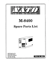SATO m8400 Supplementary Manual