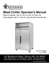 Victory Refrigeration VBC-70 Manual Do Utilizador