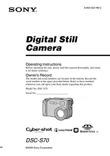Sony cyber-shot dsc-s70 User Manual