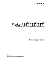 Fluke 435-II/BASIC Mains-analysis device, Mains analyser 4116689 ユーザーズマニュアル