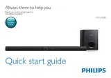Philips Soundbar speaker HTL2183B 3.1 CH wired subwoofer Bluetooth® HDMI ARC 150W 快速安装指南