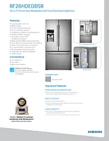 Samsung RF28HDEDBSR Specification Sheet