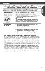KitchenAid 13-Cup Food Processor with ExactSlice™ System Informations De Garantie