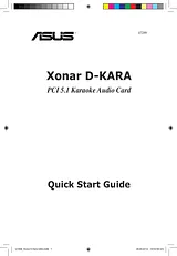 ASUS Xonar D-KARA Anleitung Für Quick Setup