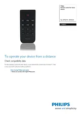 Philips Remote control for home theater CRP893 CRP893/01 데이터 시트