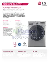 LG DLEX3570 Specification Sheet