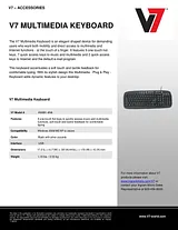 V7 Multimedia Keyboard KM0B1-6E4 Folheto