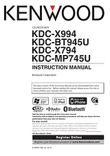 Kenwood KDC-X994 Справочник Пользователя
