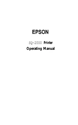 Epson SQ-2000 사용자 설명서