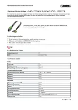 Phoenix Contact Sensor/Actuator cable SAC-17P-MS/ 3,0-PVC SCO 1555279 1555279 Scheda Tecnica