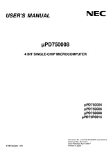 NEC PD750008 Manuel D’Utilisation