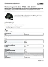 Phoenix Contact Surge protection device TT-2/2- 24DC 2838173 2838173 Data Sheet