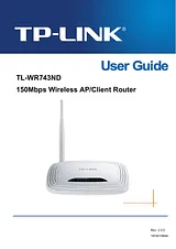 TP-LINK TL-WR743ND Справочник Пользователя