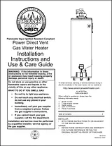 American Water Heater 50-60K BTU 사용자 설명서