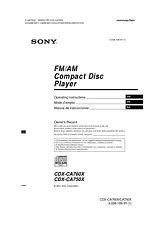 Sony CDX-CA760X Manuel D’Utilisation