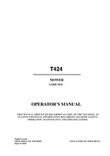 Hayter Mowers T424 Manual De Usuario