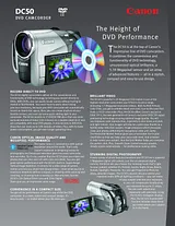 Canon DC50 Guida Specifiche