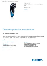 Philips wet and dry electric shaver AT890/20 AT890/20 Prospecto