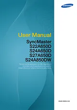 Samsung S22C650D 用户手册