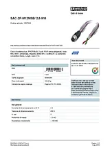Phoenix Contact Bus system cable SAC-2P-M12MSB/ 2,0-910 1507243 1507243 Data Sheet
