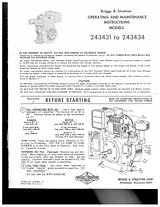 briggs--stratton 243434 User Manual