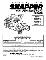 Snapper M250821BE Справочник Пользователя