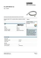 Phoenix Contact Patch cable FL CAT5 PATCH 1,5 2832221 2832221 Data Sheet