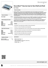 Kensington SecureBack™ Security Case for New iPad® and iPad2 K67750EU Prospecto