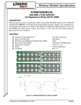 Техническая Спецификация (KVR667D2D4P5/2G)