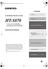 ONKYO ht-s870 Manuale Istruttivo