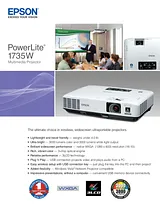 Epson PowerLite 1735W V11H270020 Dépliant