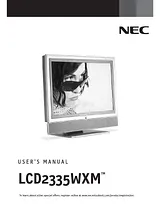 NEC LCD2335WXM 사용자 설명서