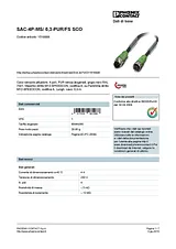 Phoenix Contact Sensor/Actuator cable SAC-4P-MS/ 0,3-PUR/FS SCO 1518889 1518889 Data Sheet