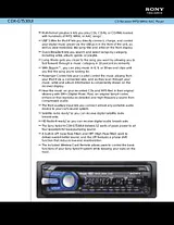 Sony cdx-gt530ui Guide De Spécification