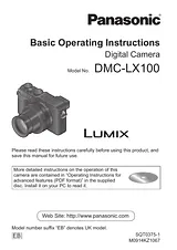 Panasonic DMCLX100EB Guía De Operación