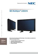 NEC MultiSync LCD3215 60002651 Folheto