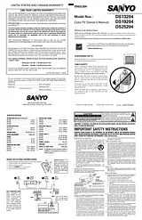 Sanyo ds13204 Instruction Manual