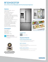 Samsung RF30HDEDTSR Spezifikationenblatt