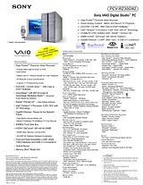 Sony PCV-RZ30CP Guia De Especificaciones