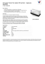 V7 Laser Toner for select HP printer - replaces Q6000A V7-B07-C6000A-BK Dépliant