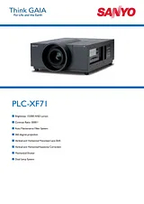 Sanyo PLC-XF71 Merkblatt