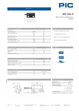 Pic MS-324-5 Reed Sensor 1 Closer 0.7 A 10 W MS-324-5 Техническая Спецификация
