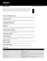 Sony NWZ-E374BLK Specification Guide