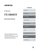 ONKYO TX-SR603X Manuel D’Utilisation