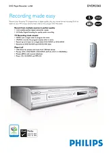 Philips dvdr3365 ユーザーズマニュアル
